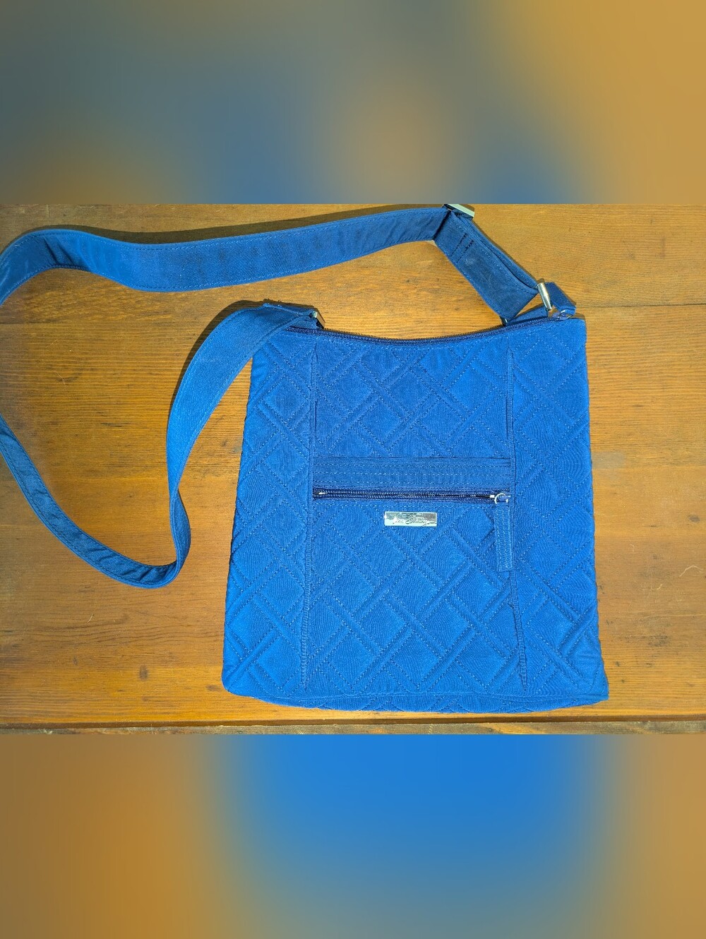 Vera Bradley Quilted Blue Hipster Crossbody